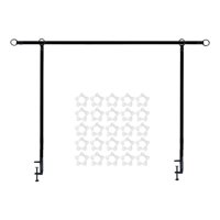 Magideal - Arco De Mesa Con Marco De Hierro Para Colgar Sobre La Mesa, Soporte De Varilla Con Abrazaderas, Soporte Para Telón De Fondo De Fiesta, Pancarta, Accesorio De Mesa Adecuado Para Fiestas, Negro