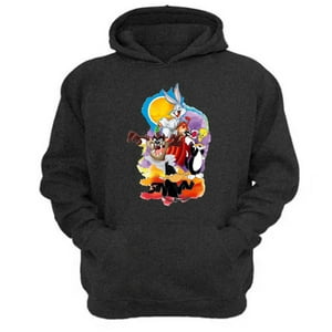 Genérico - Polerón Canguro Dibujos Animados Lt Gris Oscuro Talla Xl Unisex
