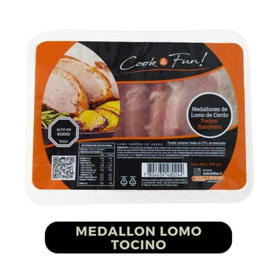 Medallon Lomo Cerdo Refrigerado 500 G Cook & Fun