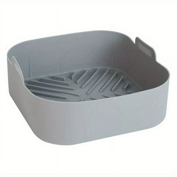1pc Square Silicone Air Fryer Liners, Silicone Air Fryer Basket, Air Fryer Silicone Pot, Reusable Air Fryer Silicone Baking Pan, Non-sticky High Temperature Resistant Baking Pad