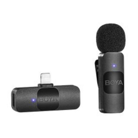 Boya By-V1 Microfono Inalambrico Ultra Compacto Y Portable 2.4Ghz Conector Lightning