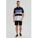 thumbnail image 4 of Polera Hombre Franjas Horizontales Celeste, 4 of 4