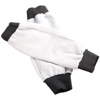 Ioensy - Mangas De Soldadura Con Puño Elástico Cuero Artificial Resistente Al Calor Blanco