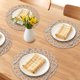 thumbnail image 2 of Juego de 6 manteles individuales de granja con diseño calado para decoración de mesa de comedor, decoración del hogar, manteles marrones/blancos de 15x15 pulgadas, 2 of 6