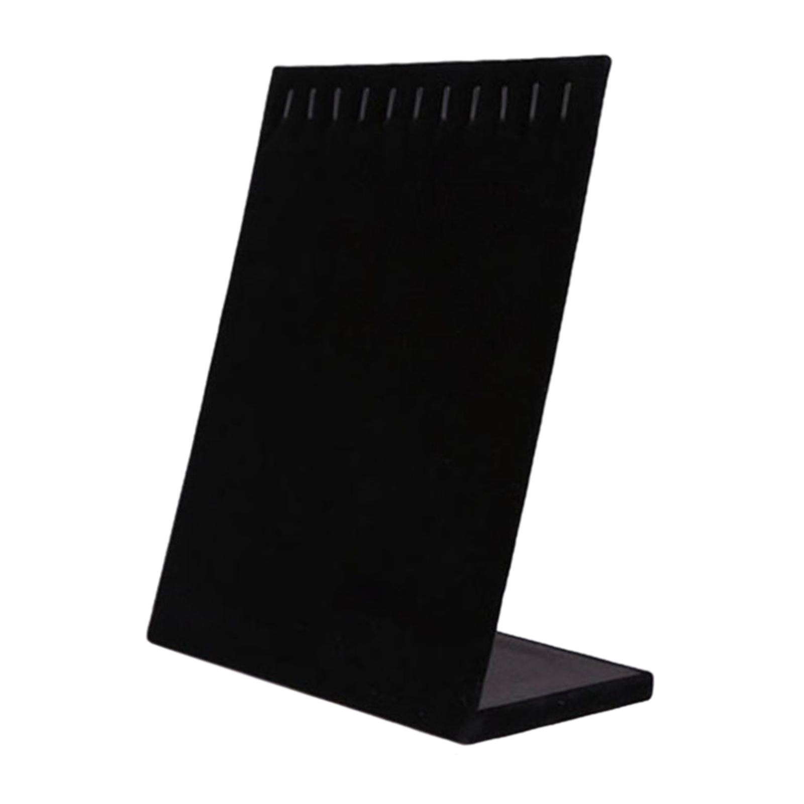 Magideal - Soporte De Exhibición De Joyería De Collar De 17 Ganchos, Soporte De Almacenamiento De Collares, Vitrina De Bandeja Para Coleccionables, Espectáculos Forma De L Negro