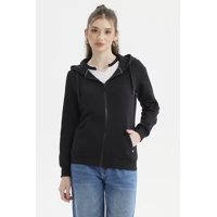 Fashionspark - Polerón Mujer Abierto Hodie Negro