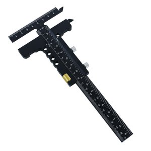 Ioensy - Accesorios De Calibrador Multifuncional Para Trabajos De Madera, Trazador De Trabajos De Madera En Forma De T Con Ajuste Fino