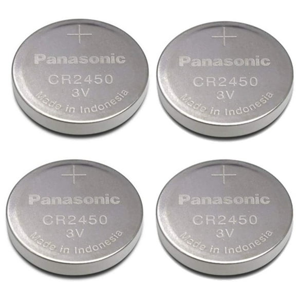 Batería Panasonic CR2450 de litio de 3 V, paquete de 4