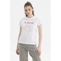 Fashionspark - Polera Mujer Básica Blanco / Rojo