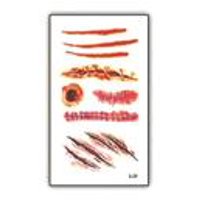 Nonstop - Tatuaje Temporal Halloween Cosplay Disfraz - Herida - 5B