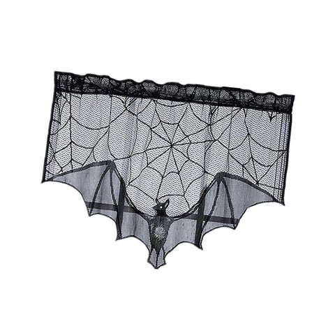 Magideal - Cenefa De Ventana De Halloween, Decoración De Halloween, Bufanda De Telaraña Para Chimenea, Cubierta De Cenefa De Chimenea Para Cocina De Restaurante,