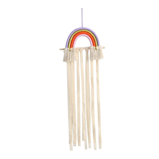 Organizador de lazos para el cabello para niñas, pinzas colgantes para el cabello, colgador de borlas para niños pequeños, organizador de diadema para Estilo A