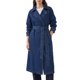 thumbnail image 1 of INSPIRE CHIC Abrigos de Mezclilla para Mujer, Doble Botonadura, Mangas Largas, Línea A, Solapa con Cinturón, Bolsillos, Abertura Trasera, Otoño Invierno, Chaquetas Largas, XX Grande Azul, 1 of 6