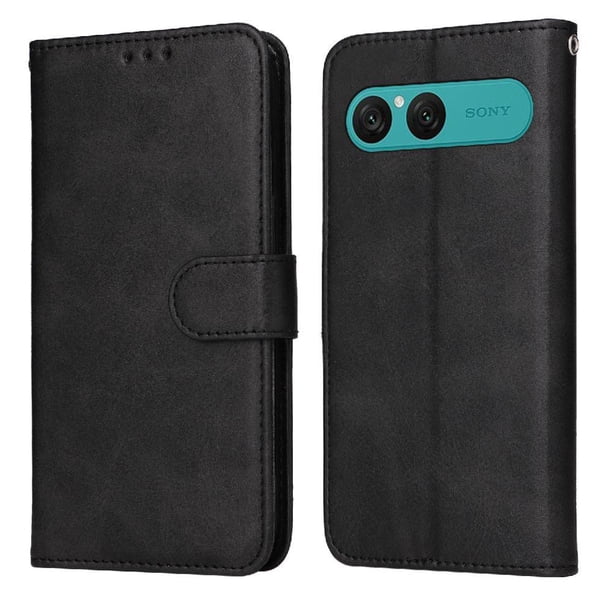 Funda Billetera para Sony Xperia 10 VII con Porta Tarjetas y Soporte Ajustable Negro