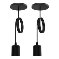 Genérico - Packx2 Lampara Soquete Vintage E27 Colgante Rustica Techo