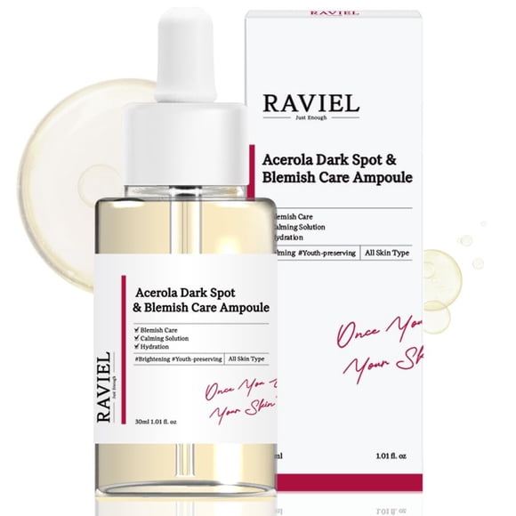 Suero Facial RAVIEL 30 ml Vitamina C y Acerola (Ampolla)