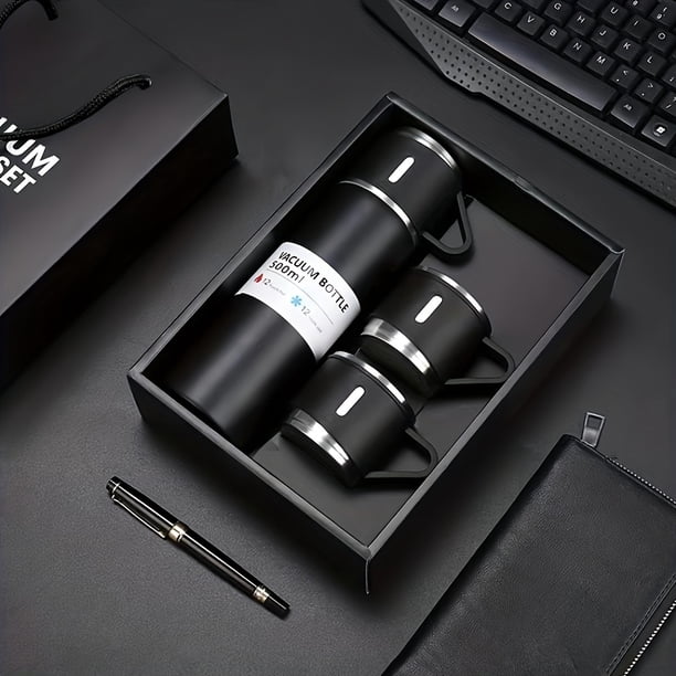 1pc/1Set Stainless Steel Thermal Cup, With Gift Box Set, Double Layer Leakproof Insulated Water Bottle, Keeps Hot And Cold Drinks For Hours, Suitable For Cycling, Backpacking, Office Or Car, School, P