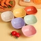 thumbnail image 3 of Xiao Hua Bol de plástico blanco con forma de paja de trigo - 6 piezas, 9,4 x 9,4 cm, sin BPA, ligero y duradero, apilable, ideal para sazonar, dar sabor y cocinar ingredientes., 3 of 3