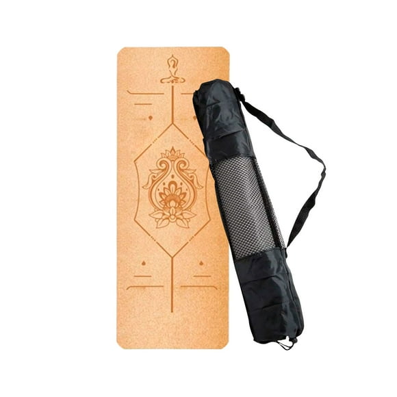 Mat de yoga corcho y látex natural 5.5 mm – Diseño 602 con bolso
