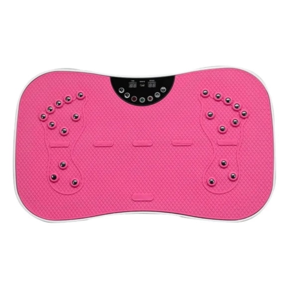 Plataforma Vibratoria PWRFitness PV300 Rosada con Masajeador de Pies y Bandas Elásticas