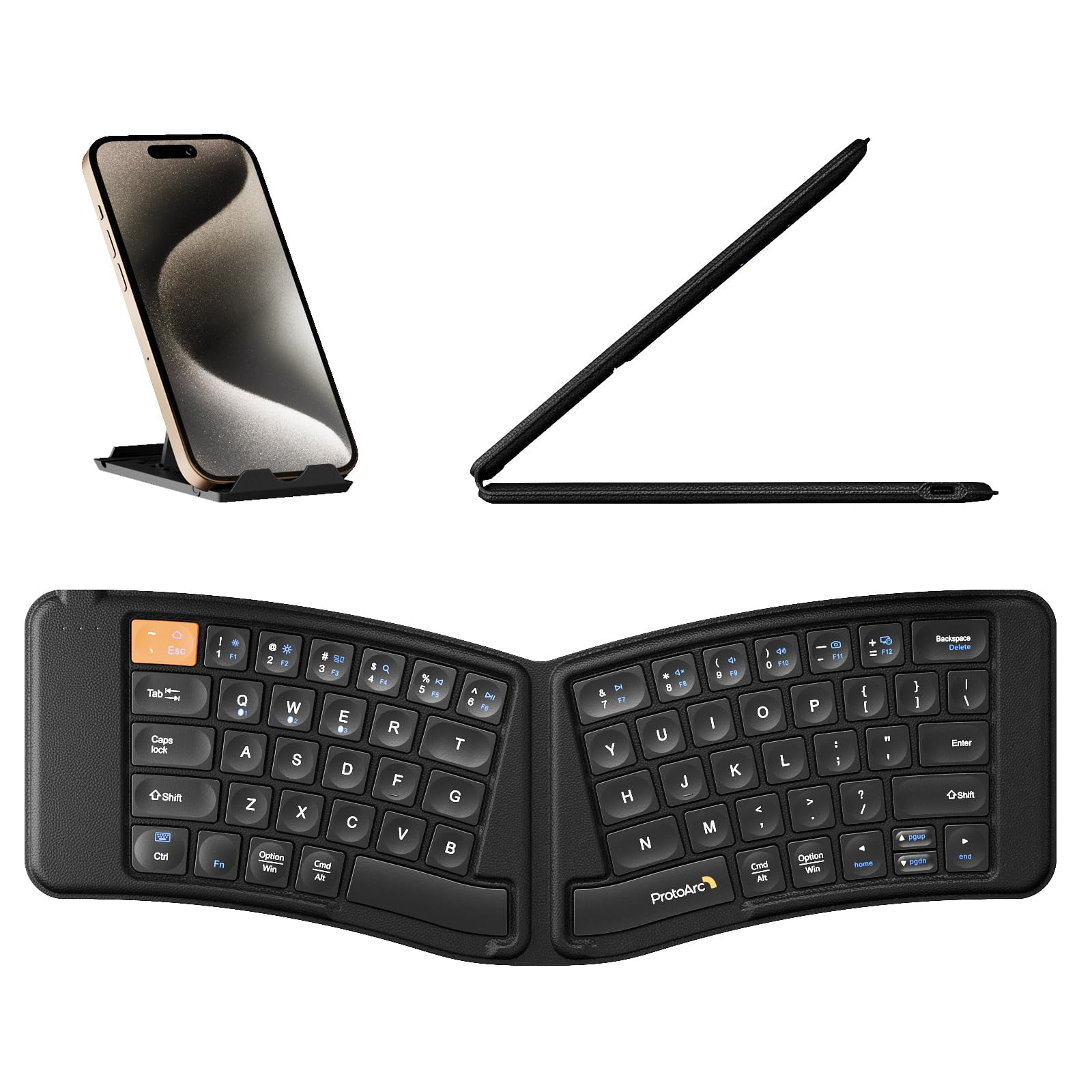 Teclado Plegable Protoarc Xk03 Bluetooth Para Ipad, Iphone