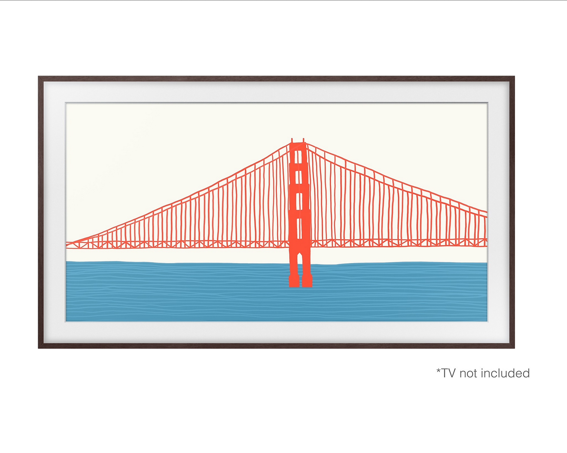 Marco Magnético Tv Samsung The Frame 50"" Madera Oscura