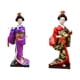 thumbnail image 1 of 2 Uds Kimono Japonés Geisha Doll Bar Adorno Artesanal Rojo Púrpura, 1 of 1