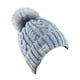 thumbnail image 1 of Gorro de invierno para mujer, moderno, abrigado, plegable, sólido, tejido, grueso, para invierno, 1 of 5