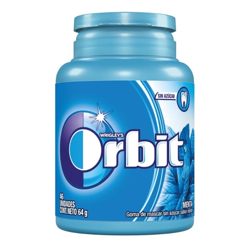 Chicle Sin Azúcar Sabor Menta 46 Un 1 Un Orbit
