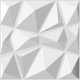 thumbnail image 1 of Paneles decorativos Art3d, paquete de 33, PVC, 30 x 30 cm, diseño diamante, blanco mate, 1 of 7