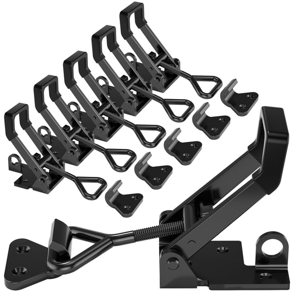 Juego de 6 Cerraduras de Palanca Ajustables REDOVANT 1320 lbs Negro