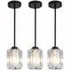 thumbnail image 1 of Lampara Colgante PUAMUBUA 3 Pack Cristal Negra E26 Ajustable, 1 of 3