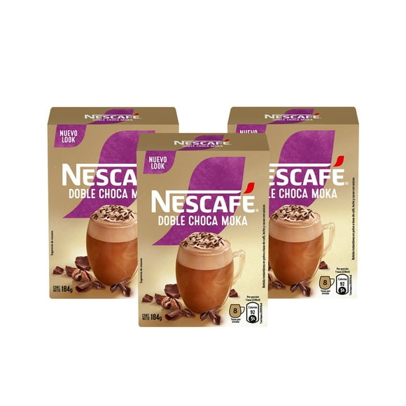 Pack 3 Cajas Café Nescafé Instantáneo Doble Choca Moka 184g x3