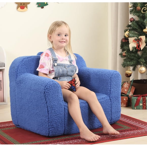 Silla MOMCAYWEX Kids Snuggly-Soft Sherpa para niños de 1 a 6 años, color azul cielo