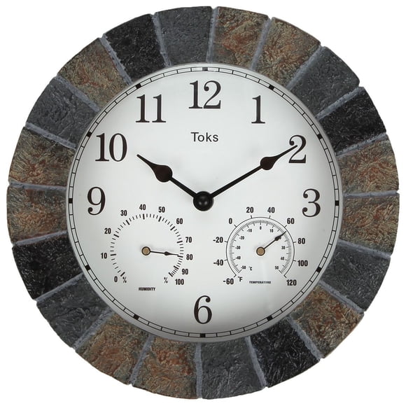 Reloj de pared Lily's Home con termómetro e higrómetro de 25 cm