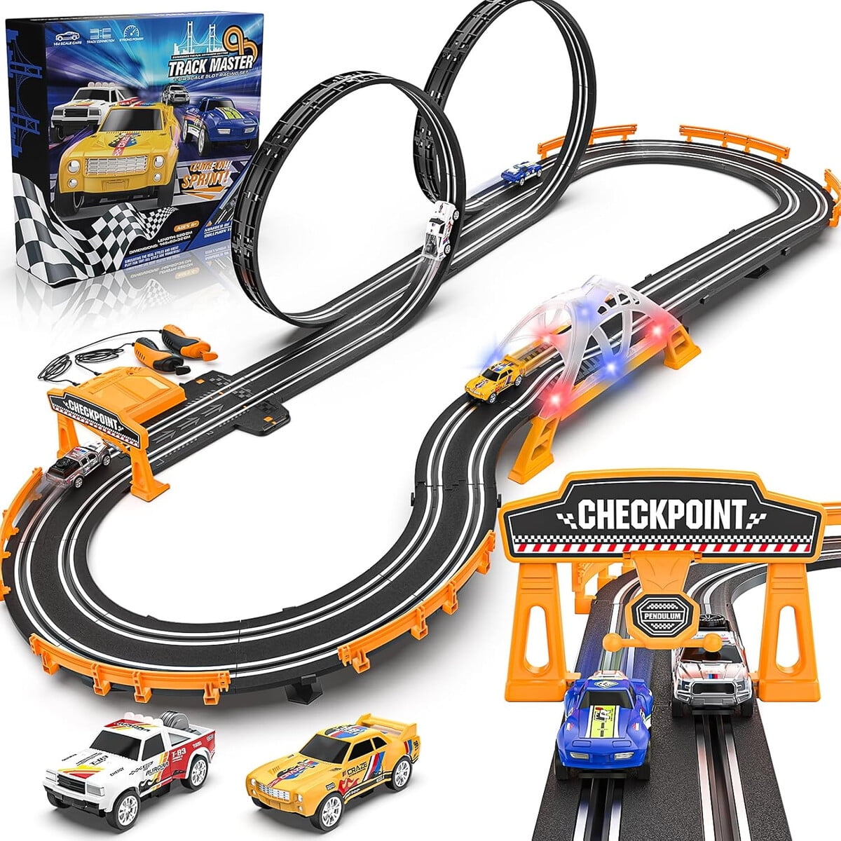 Pista Slot Car Fedonak 18ft 164 Elactrica 2 Autos