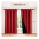 thumbnail image 2 of Set X2 Cortinas 100% Blackout Termica Black Medida 241x132cm Rojo, 2 of 3
