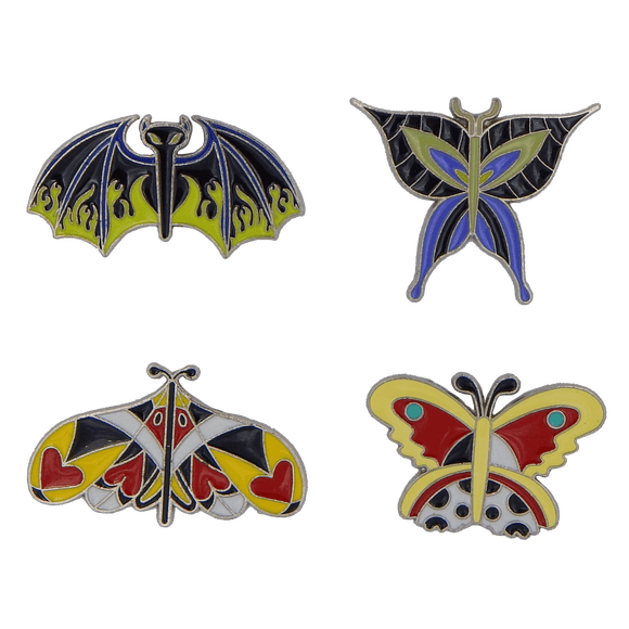 Set De 4 Pines Disney Villain Butterfly Themed Collection