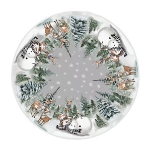 Magideal - Adornos De Falda De Árbol De Navidad, Base Decorativa, Suministros De Bricolaje, Alfombra De Árbol, Alfombra De Árbol Para Oficina, Dormitorio, Hogar, Estilo D