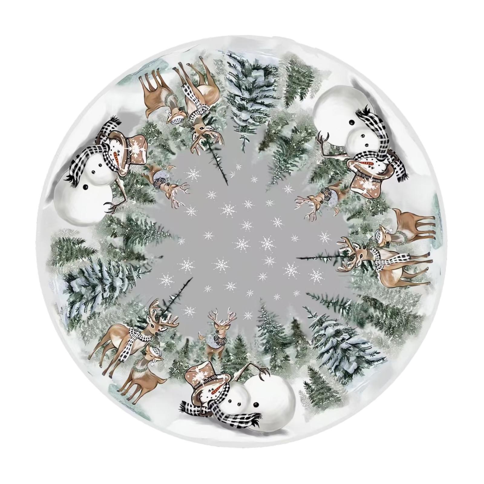 Magideal - Adornos De Falda De Árbol De Navidad, Base Decorativa, Suministros De Bricolaje, Alfombra De Árbol, Alfombra De Árbol Para Oficina, Dormitorio, Hogar, Estilo D