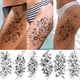 thumbnail image 3 of Tatuajes Temporales EMOME 12 Hojas Florales Negros Waterproof, 3 of 3