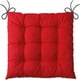 thumbnail image 3 of Juego de 4 cojines para silla rojos (40x40x6 cm) - cojines de asiento para sillas de jardín, sillas de cocina o comedor - cojines de silla cómodos, 3 of 7
