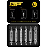 Set De Extractores De Tornillos Thosaf Para Tornillos Oxidados Y Rotos