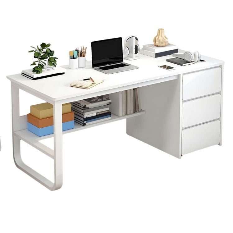 Pitaya - Escritorio Para Homeoffice Con Cajonera 120x50x74cm Color Blanco