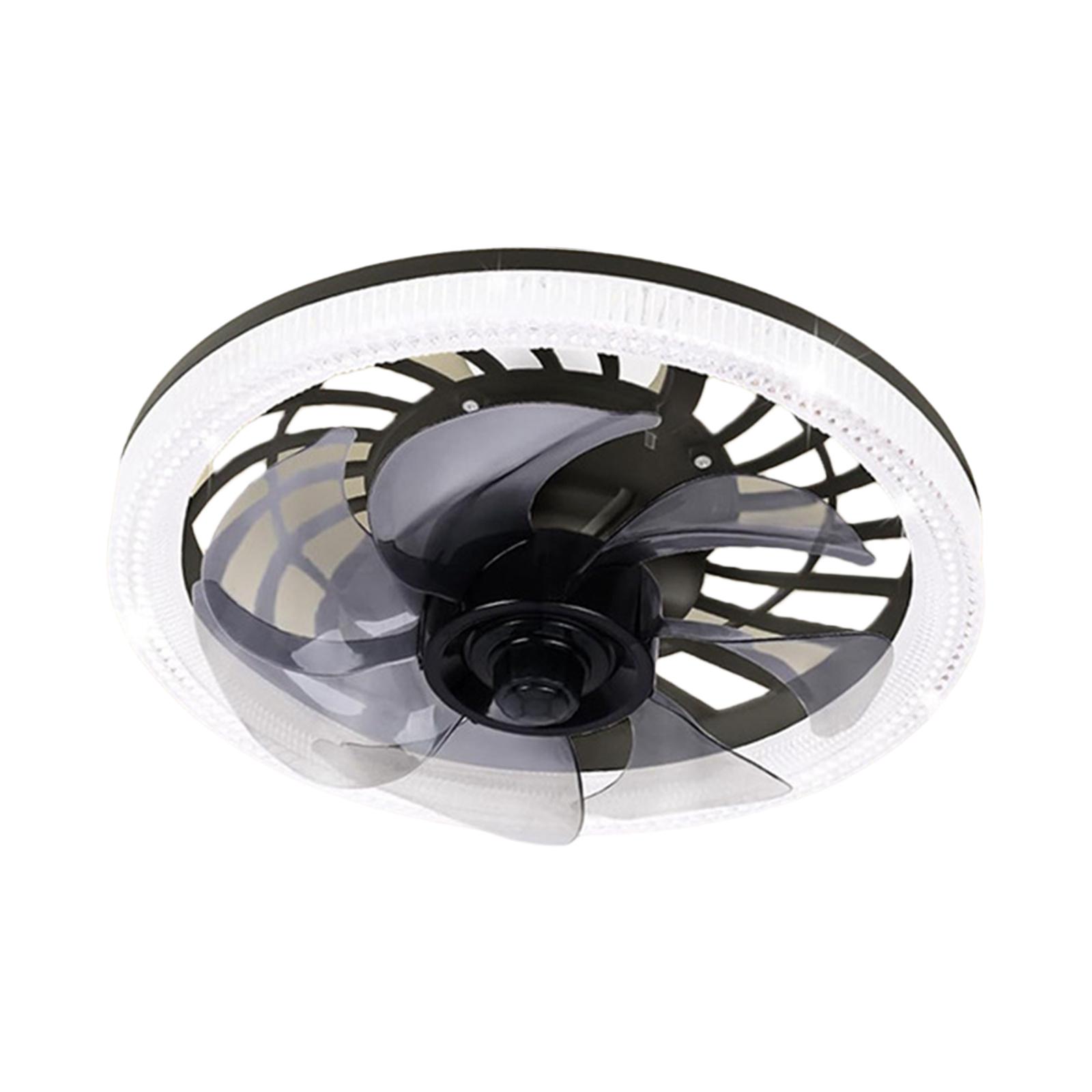 Magideal - Ventilador De Techo Con Herramienta De Iluminación Ligera, Silencioso, Con Control Remoto, Lámpara De Ventilador De 12 ""Para Sala De Estudio, Cocina, Café