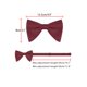 thumbnail image 3 of Pajarita Clásica de Satén de Color Sólido para Traje Formal de Hombre INSPIRE CHIC Burdeos, 3 of 3