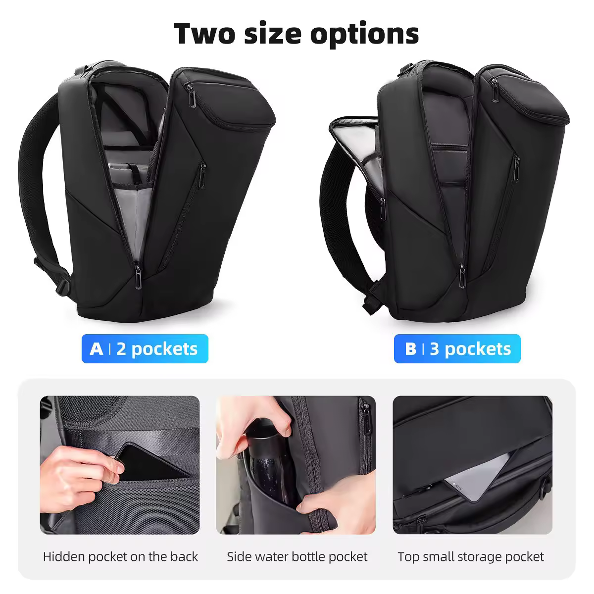 thumbnail image 5 of Mochila Impermeable Multifuncional Carga Usb Ideal Viajes Y Oficina, 5 of 10