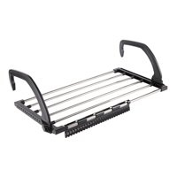 Bothyi - Tendedero De Ropa Para Balcón, Tendedero De Acero Inoxidable Para Valla, Negro