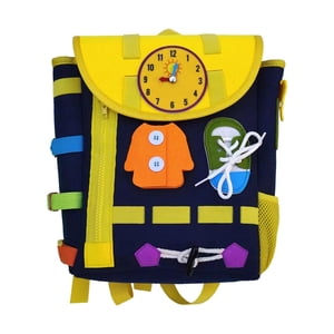 Magideal - Mochila Busy Board Montessori Toy Niños Juguete De Viaje Tablero Sensorial Fácil De Jugar Actividad De Aprendizaje Para Regalos De Cumpleaños Edad 4 ~