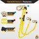 thumbnail image 2 of Lanyard de seguridad KwikSafety doble de 120 cm con 3 mosquetones, 2 of 3